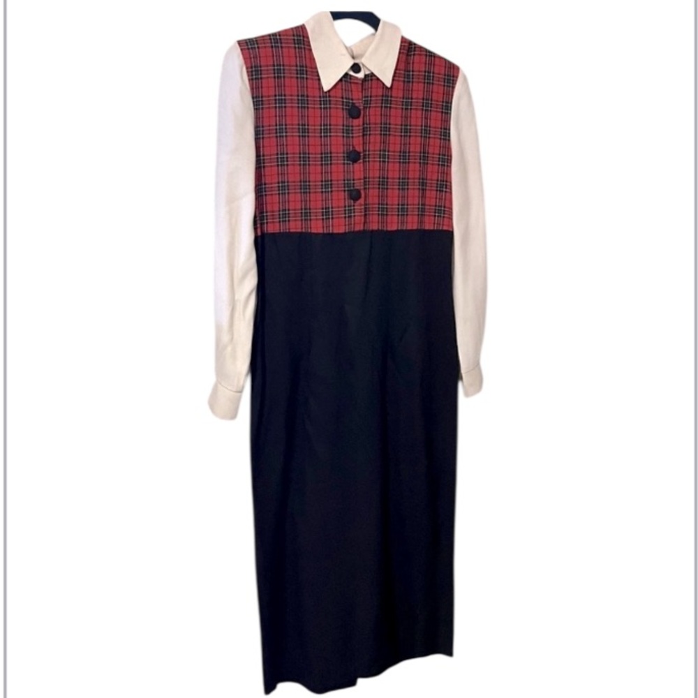 Molly Malloy Women’s Plaid Vintage Midi Dress Sz 6 Petite